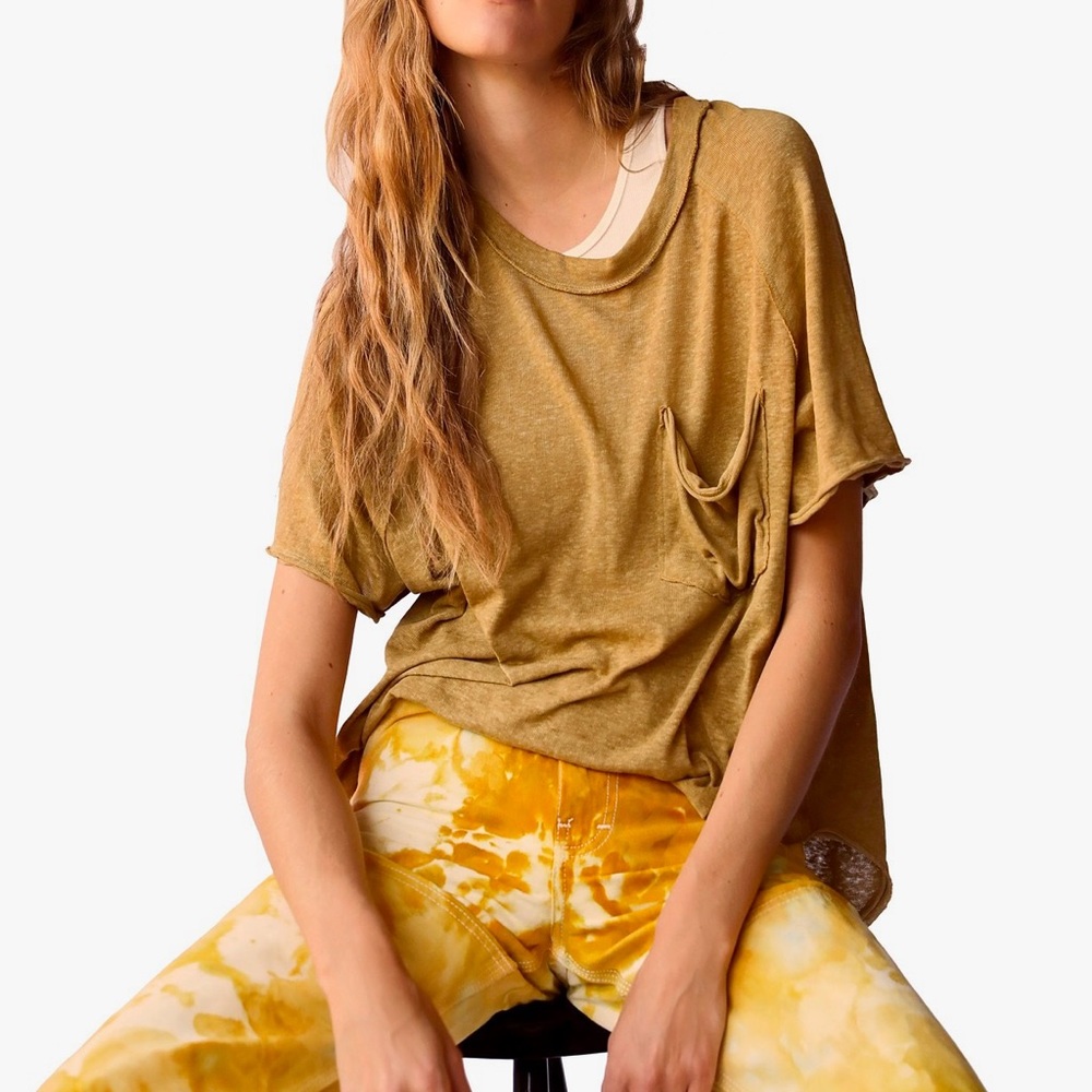 NWT Free People Kyoto T-shirt (Olive)